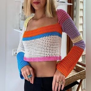 Crochet Y2K sweater S